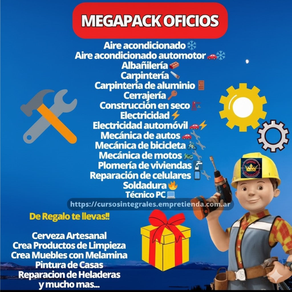MEGAPACK DE OFICIOS PARA QUE TE CAPACITES - AMPLIA SALIDA LABORAL 🚀