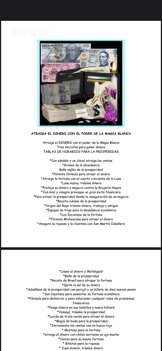 Magia para atraer el dinero