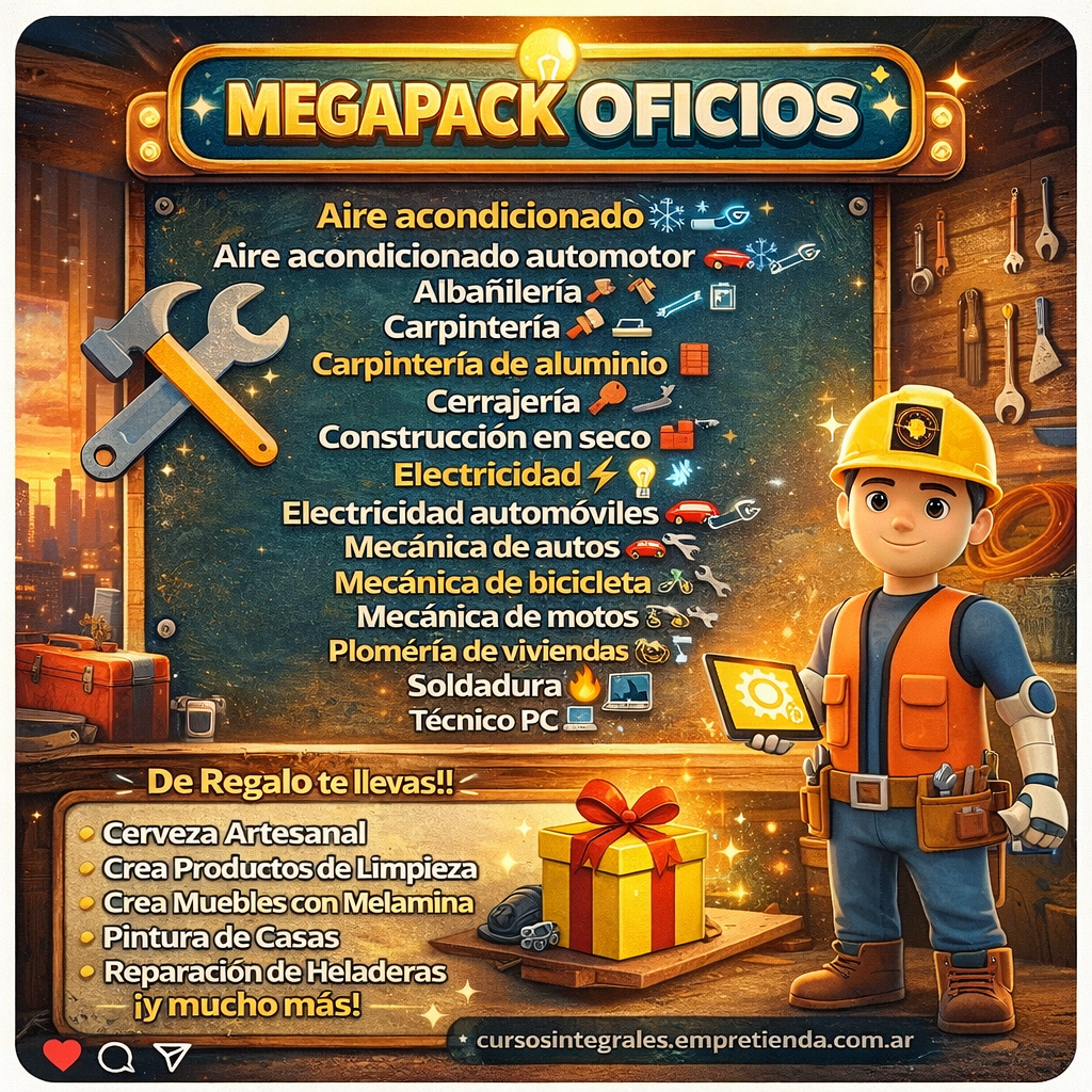 MEGAPACK DE OFICIOS PARA QUE TE CAPACITES - AMPLIA SALIDA LABORAL 🚀